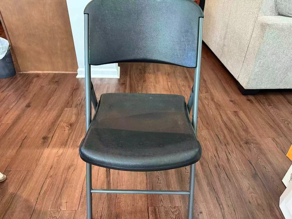 Black Plastic Folding Chair